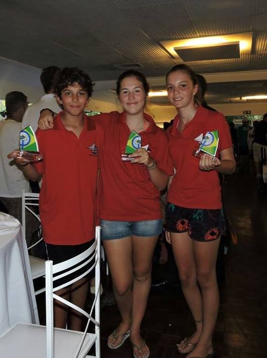 Gabriel Simões, Isabel Coelho e Bruna Haiml foram os destaques da Flotilha. Foto: Jurandir Simões